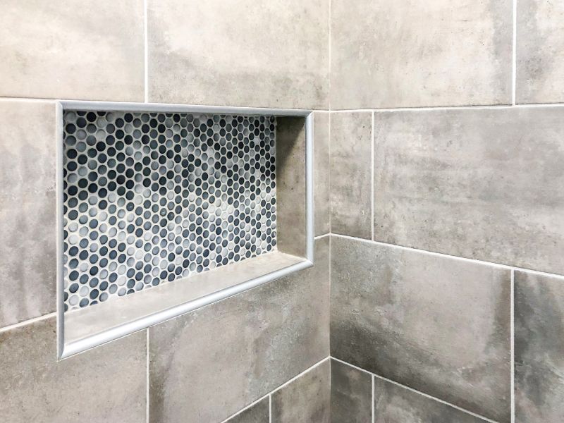 Brightly Lit Shower Niche